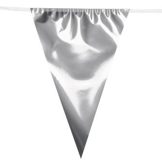 Boland Stříbrná girlanda XL praporky 10 m