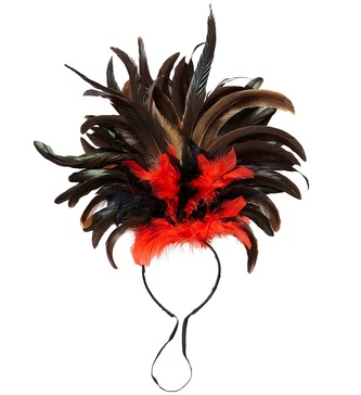 Widmann Brazilská čelenka z peří červeno-černá