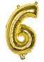 Boland Foliová číslice 6 zlatá -86 cm