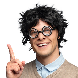 Boland Pánská černá paruka Nerd