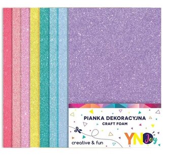 Pianka dekoracyjna brokat pastel 5szt
