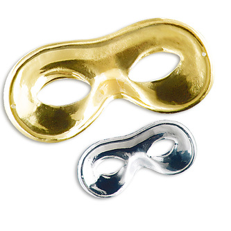 Carnival Toys Sada 3 zlatých a 2 stříbrných škrabošek