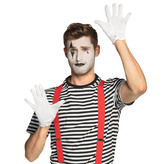 Boland Rukavičky bílé krátké s knoflíčkem