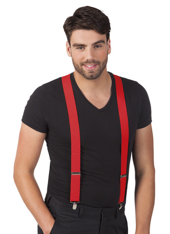 Boland Červené kšandy (šle) pružné