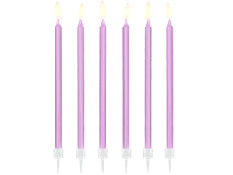 PARTYDECO Svíčky dortové světle  fialové 12 ks