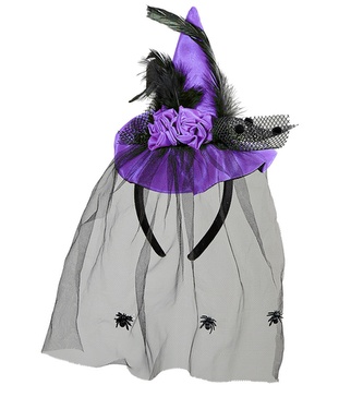 Widmann Klobouček se závojem fialový