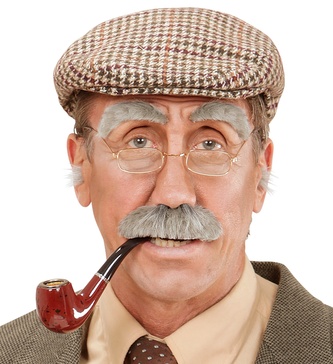 Widmann Umělý knír a obočí šedivý