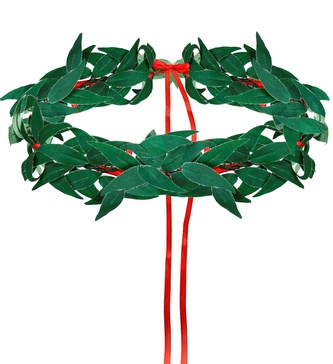 Widmann Věnec pro absolventy zelený s červenou stužkou