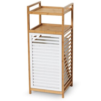 Regál s košem na prádlo