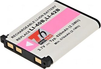 T6 power baterie Li-40B, Li-42B, D-Li63, NP-45, KLIC-7006, EN-EL10, 02491-0066-00, NP-80, NP-82, NP-45A, NP45, D-Li108, DS5370, NP
