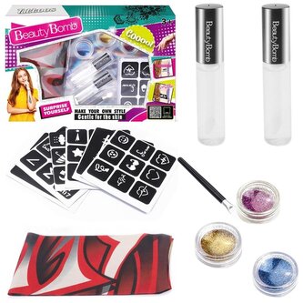 Zestaw do tatuażu brokat