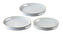 BLANCHE WHITE Komplet 3 Tac Dekoracyjnych okrągłe 38x38x4cm/35x35x4cm/33x33x3,5cm
