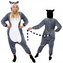 Pyžamo Lemur vel. S SPRINGOS KIGURUMI šedo-bílé