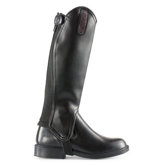 Horze Dětské kožené minichapsy Černá 8-10