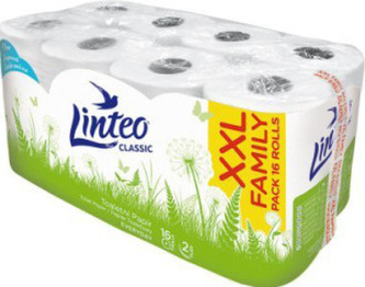 Linteo Classic toaletní papír 2vrstvý, 16 rolí, 15m role