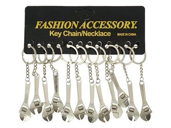 Brelok klucz francuski metalowy (12szt)