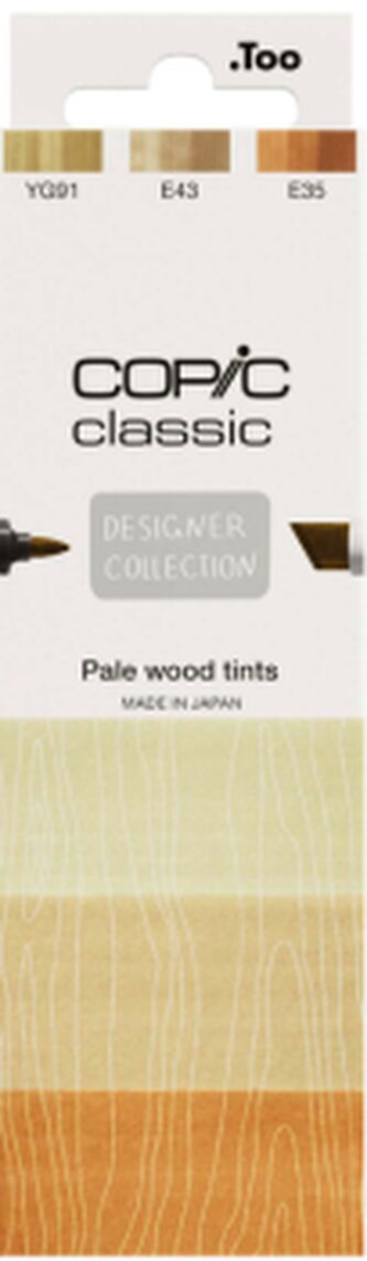 Sada markerů Copic Classic 3ks Pale wood tints