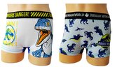 Chlapecké boxerky JURSKÝ SVĚT bavlna 2pack bílomodré, velikost: 104/110