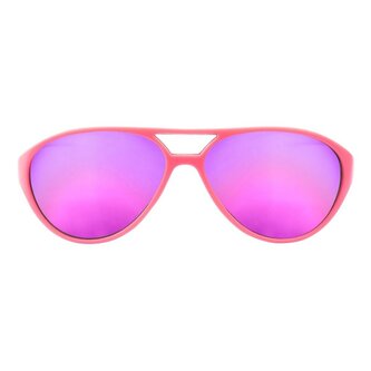 Okulary różowe lustrzane soczewki + etui 36m+