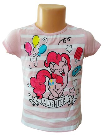 Dívčí tričko MY LITTLE PONY krátký rukáv růžové, velikost: 128