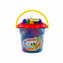 Polesie 24378 Klocki Junior 57 elementów w niebieskim wiaderku Maxi z pokrywką