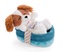 NICI 47890 Maskotka śpiący szczeniak Cocker Spaniel 12cm w koszyku niebiesko-turkusowym