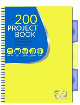 Kołozeszyt A5 100k PP Neon żółty CoolPack 51989