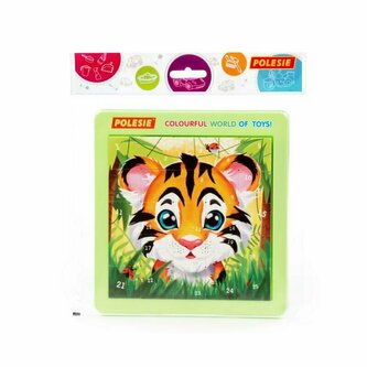 Polesie 25054 Łamigłówka, układanka logiczna Tygrysek 25 elementów w woreczku