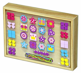 Kolorowe koraliki drewniane w skrzyneczce 61003 TREFL