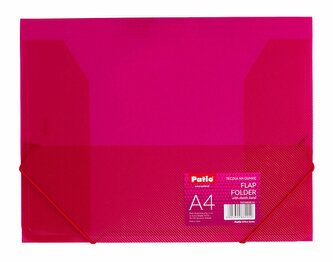 Teczka na gumkę A4 transparentna różowa PAT4003S/N/14 Patio