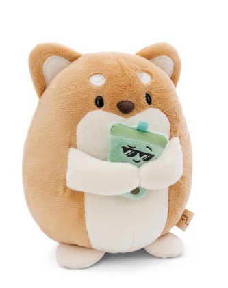 NICI 61152 Maskotka Pies Hiro 16 cm z herbatą bąbelkową w pudełku prezentowym MyMochi
