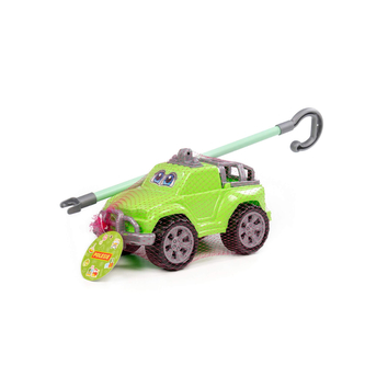 Polesie 01911 Samochód do pchania Deni z rączką zielony