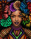 Malowanie po numerach Kobieta czarnoskóra w kwiatach 40x50cm 1007468