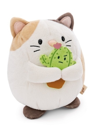 NICI plyš MyMochi Kočička Angy 16cm s kaktusem v dárkovém balení, 11x12x6,5cm