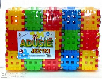 Klocki konstrukcyjne ADUSIE JEŻYKI 90 elementów Klocki konstrukcyjne ADUSIE JEŻYKI 90 elementów