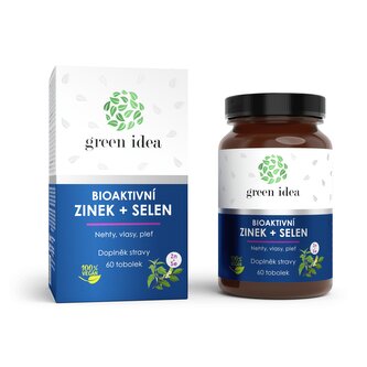 Green idea Bioaktivní zinek+selen - tobolky 60 ks