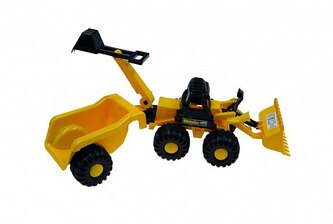 Koparka Maxima z przyczepą. LESZKO