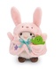 NICI plyš MyMochi Kočička Angy 8cm v kostýmu zajíčka a kaktusem,set dárkové balení 8,5x6,5x10cm