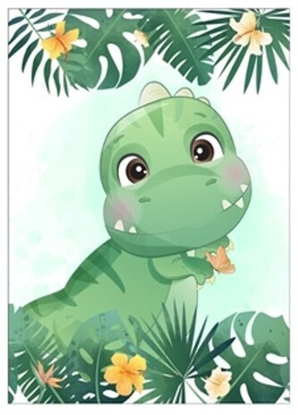 Malowanie po numerach 20x20cm Dinozaur 1008243