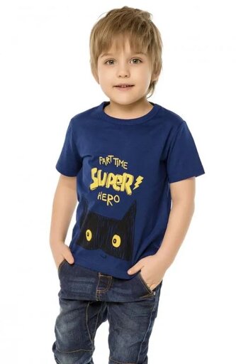 Chlapecké tričko SUPER HERO krátký rukáv modré, velikost: 98