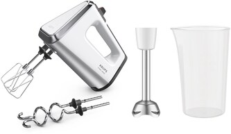Krups GN9121 3 Mix 9000 Deluxe ruční mixér, 750 W, Turbo, s příslušenstvím, bílá