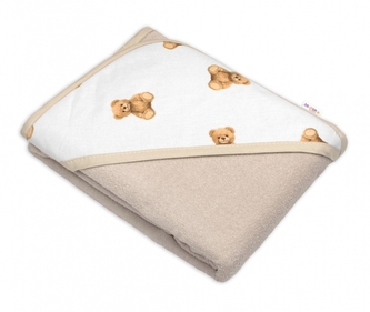 Dětská osuška 100x100cm, froté bavlna, Míša - bílá s potiskem