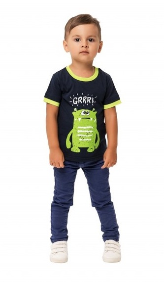 Chlapecké tričko PŘÍŠERA GRRRR  krátký rukáv temně modré, modrá temná, velikost: 122