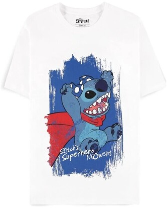 Tričko Difuzed Lilo & Stitch - Superhero (bílé) XS