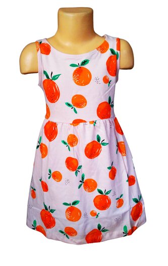 Dívčí šaty MINOTI pomeranč růžové, velikost: 140/146