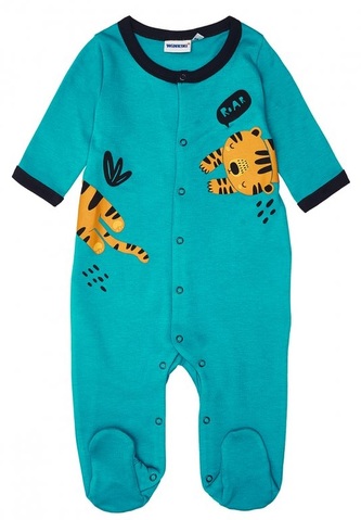 Kojenecký bavlněný overal TYGŘÍK tyrkysový, velikost: 62