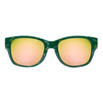 Okulary zielone lustrzane soczewki + etui 12m+