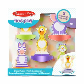 MELISSA Puzzle drewniane zwierzęta Safari 5el 11886