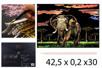 Zdrapywanka kopertowa Słoń 40,5x28,5 cm 1006251 NORIMPEX