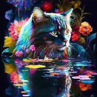 Diamentowa mozaika Kot 30x40cm 2000117